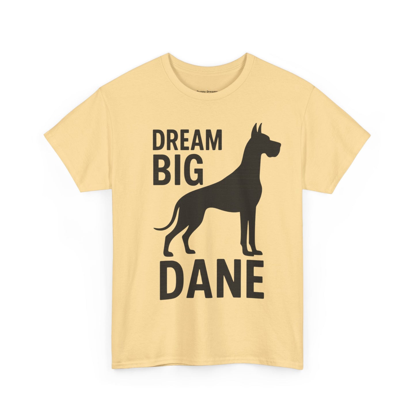 Dream Big Dane Unisex Heavy Cotton Tee, Great Dane Dog Lover Shirt, Pet Gift, Casual Wear, Dog Owner Tee, Animal Lover Apparel