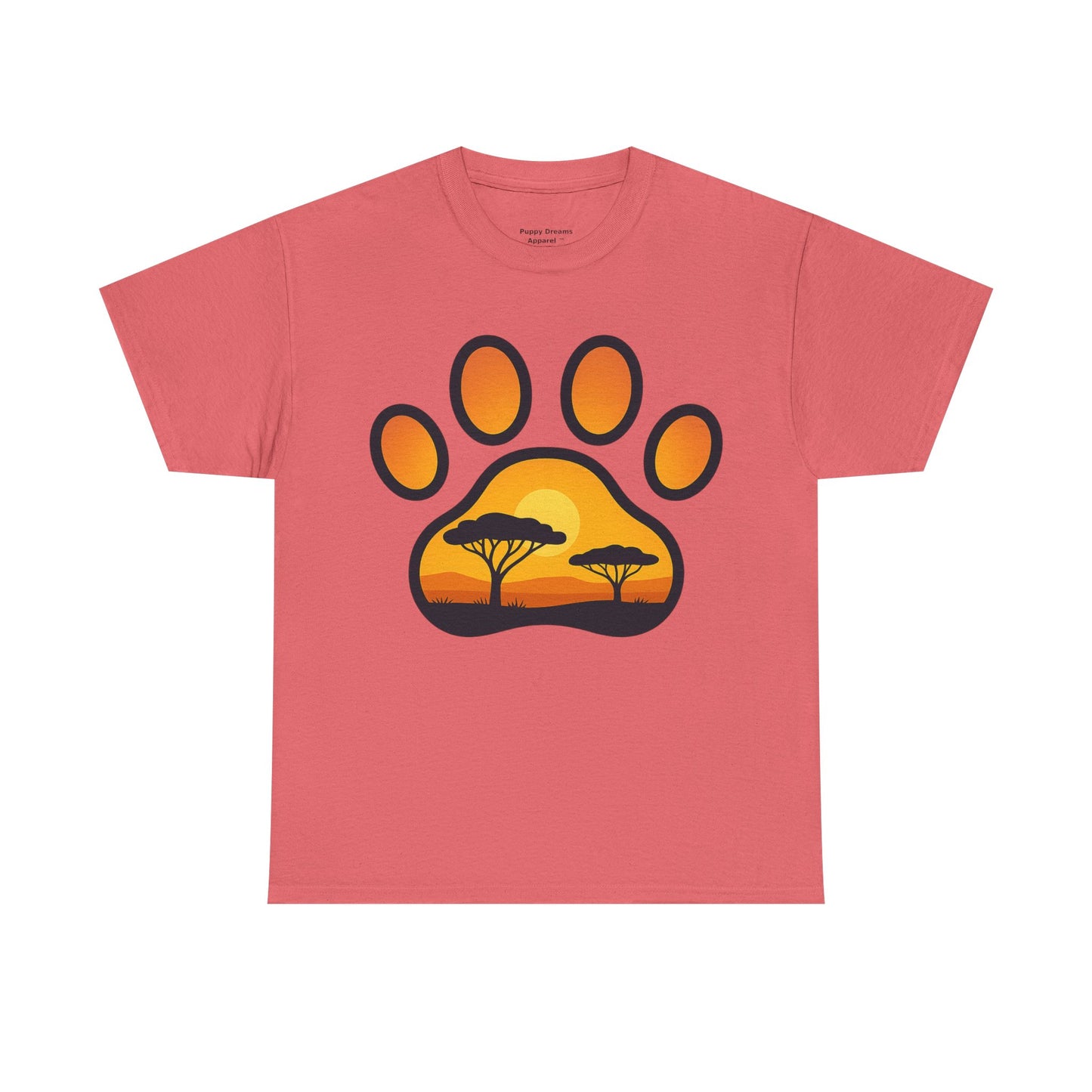 Sunset Paw Print Unisex Tee, Animal Lover Shirt, Nature Graphic T-Shirt, Gift for Pet Owners, Outdoor Adventure Apparel