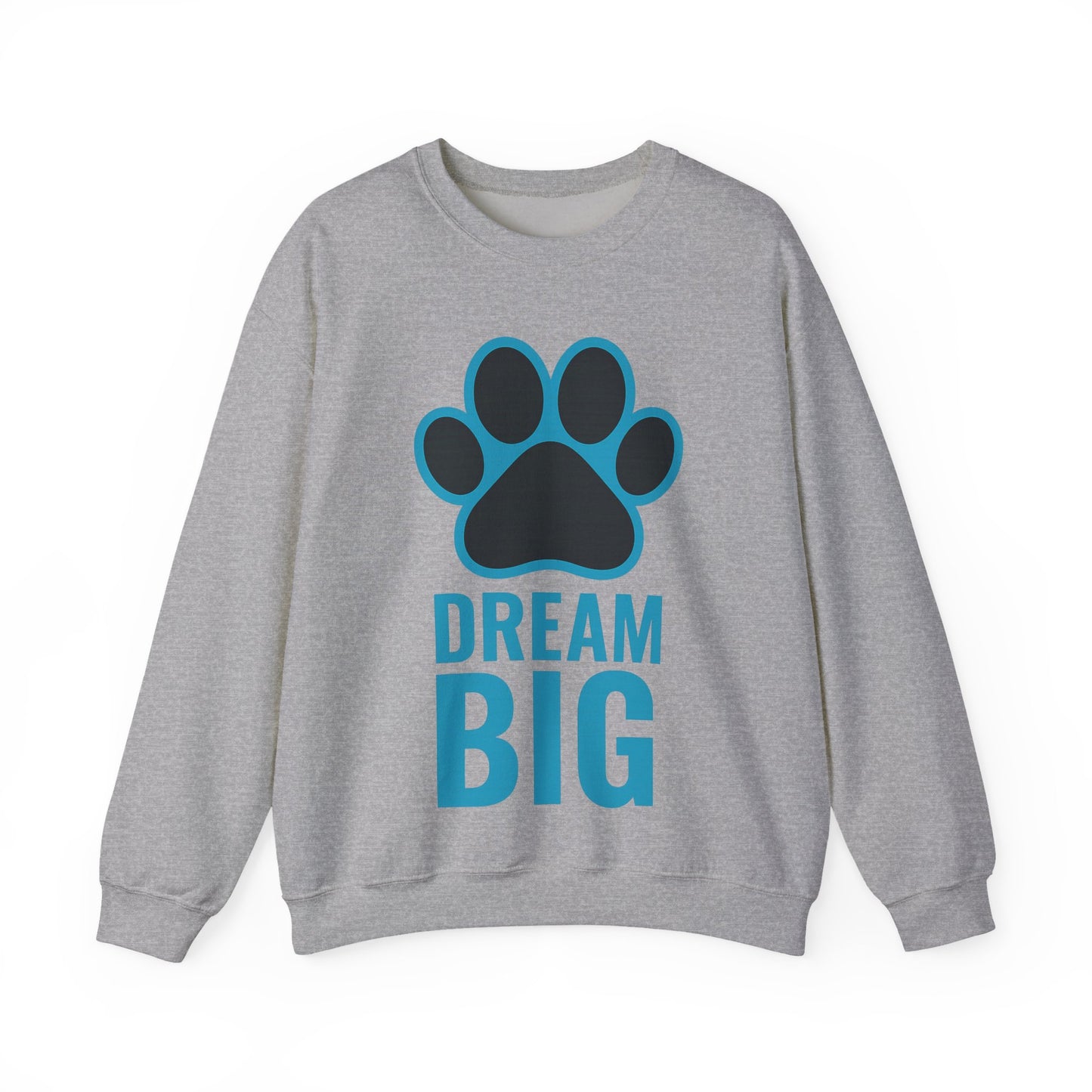 Dream Big Pet-Themed Unisex Crewneck Sweatshirt, Cozy Gift for Animal Lovers, Casual Wear, Dog Mom Gift, Birthday Gift, Comfortable Apparel