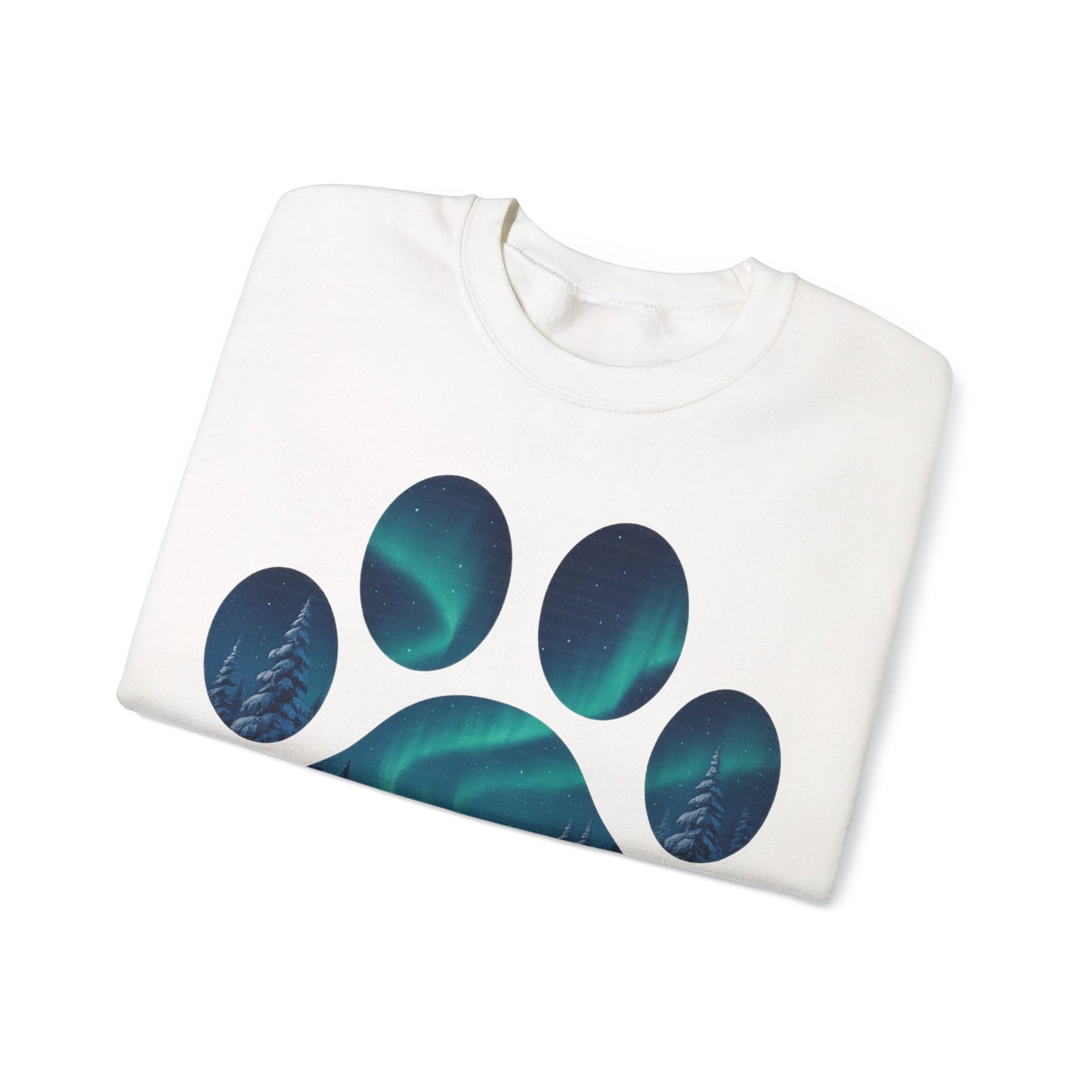 Cozy Wilderness Paw Print Sweatshirt | Unisex Crewneck, Nature Lover Gift, Eco-Friendly Apparel, Perfect for Campers, Animal Lovers
