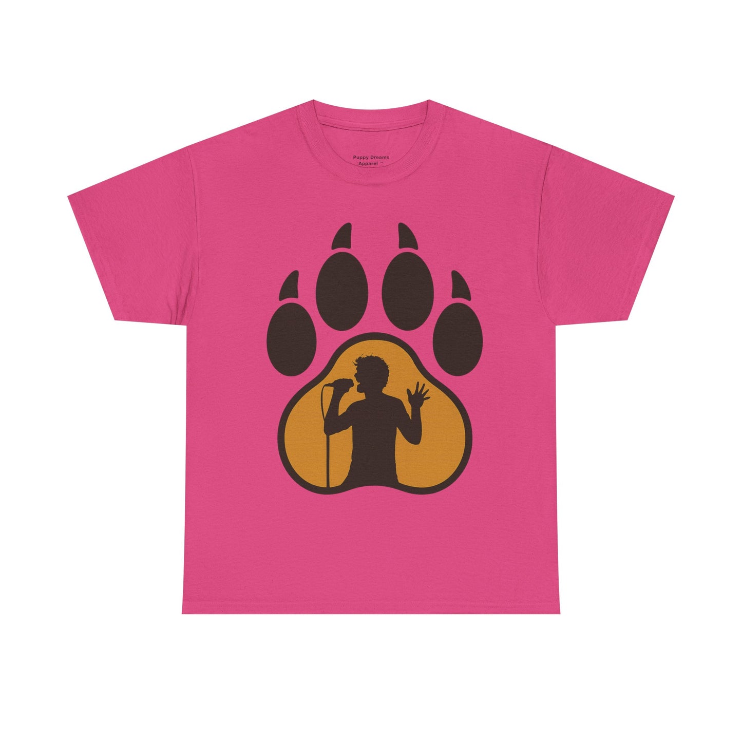 Rockin' Paw Print Tee - Unisex Cotton Shirt for Animal Lovers, Music Fans, Gifts, Concerts, Hipster Style