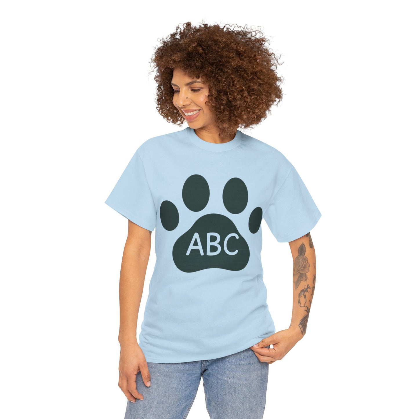 Customizable Pet Paw Print Tee, Cute Pet Lover Shirt, Unisex Cotton T-Shirt, Gift for Dog Owners, Animal Lover Apparel