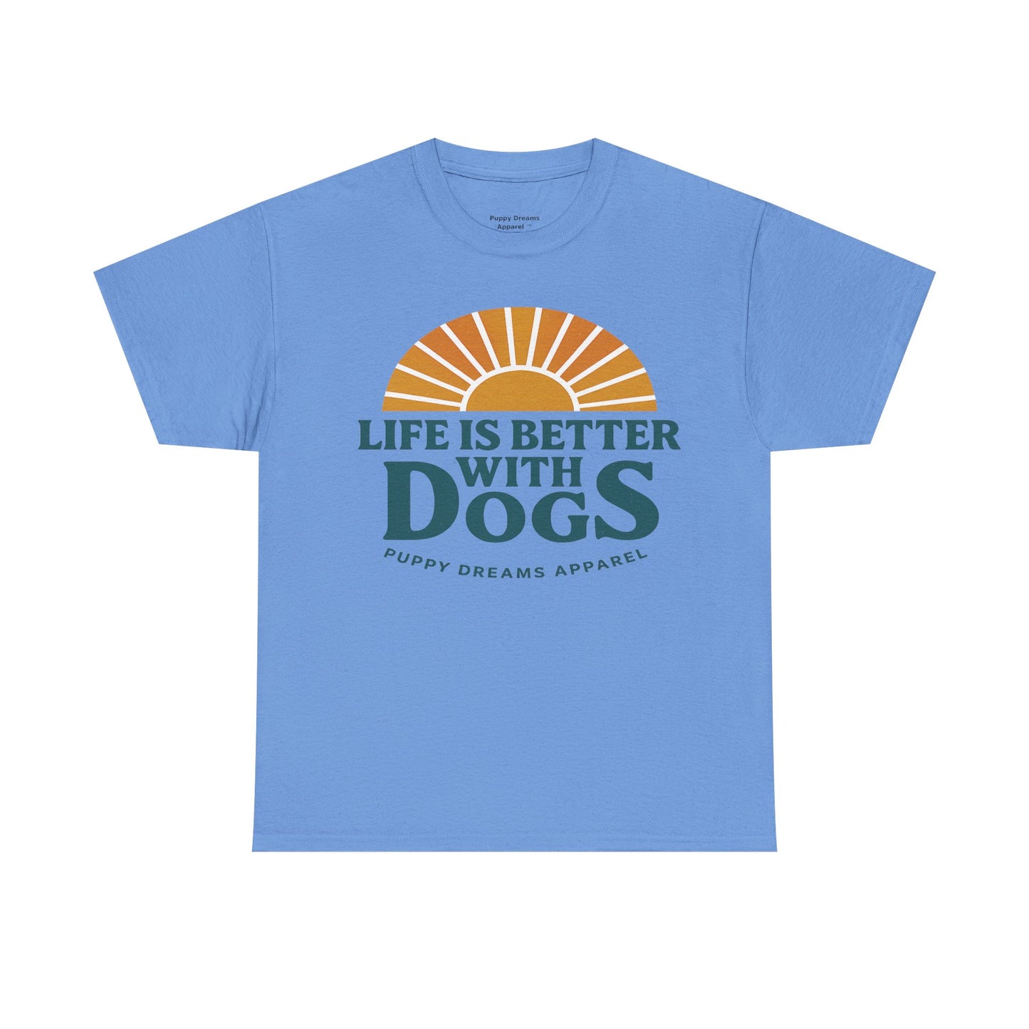 Life is Better with Dogs Unisex Heavy Cotton Tee, Dog Lover Gift, Pet Owner Apparel, Fun Casual Wear, Perfect for Dog Lovers