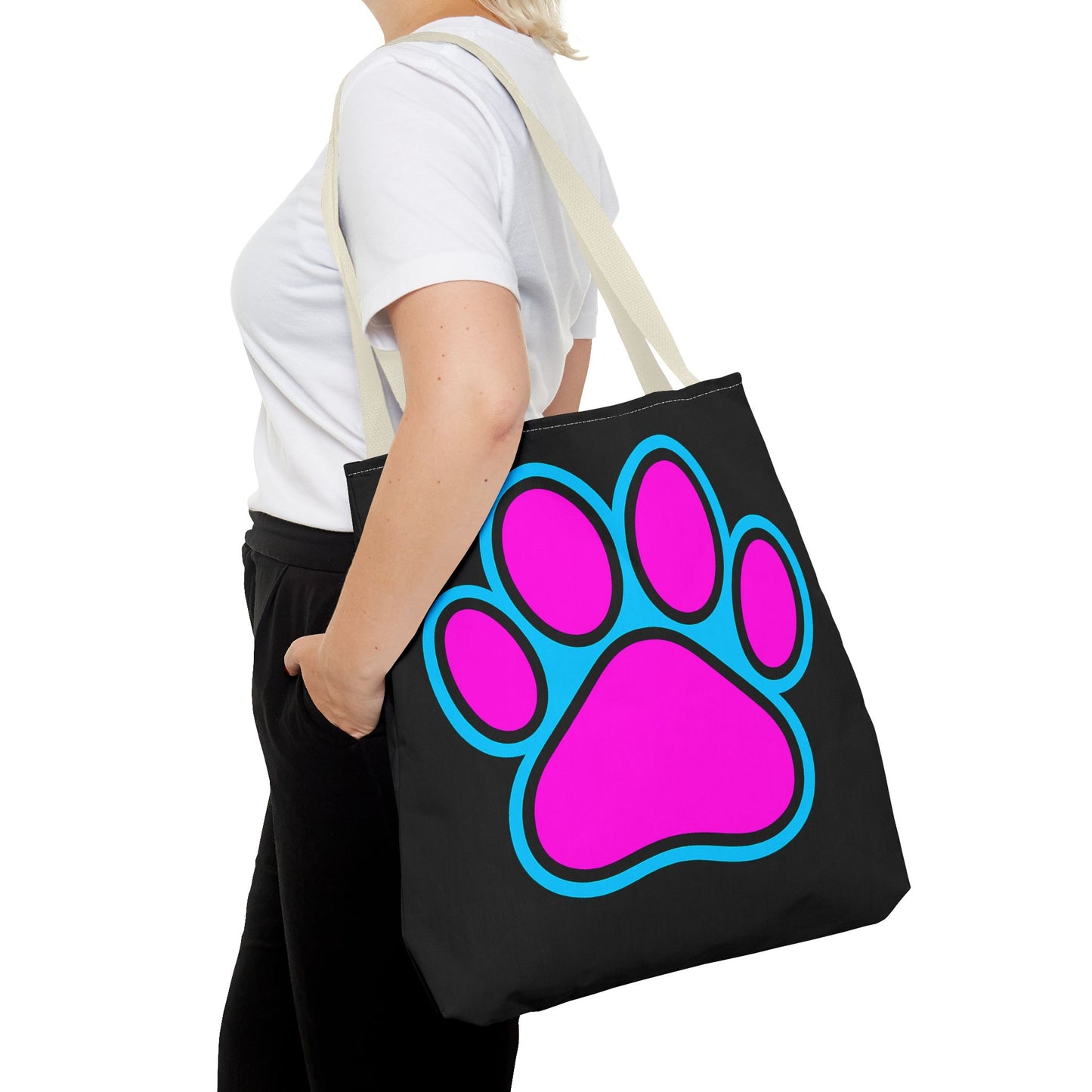Stylish Pet Lover Tote Bag, Cute Paw Print Design, Reusable Shopping Bag, Gift for Animal Lovers, Eco-Friendly Accessory
