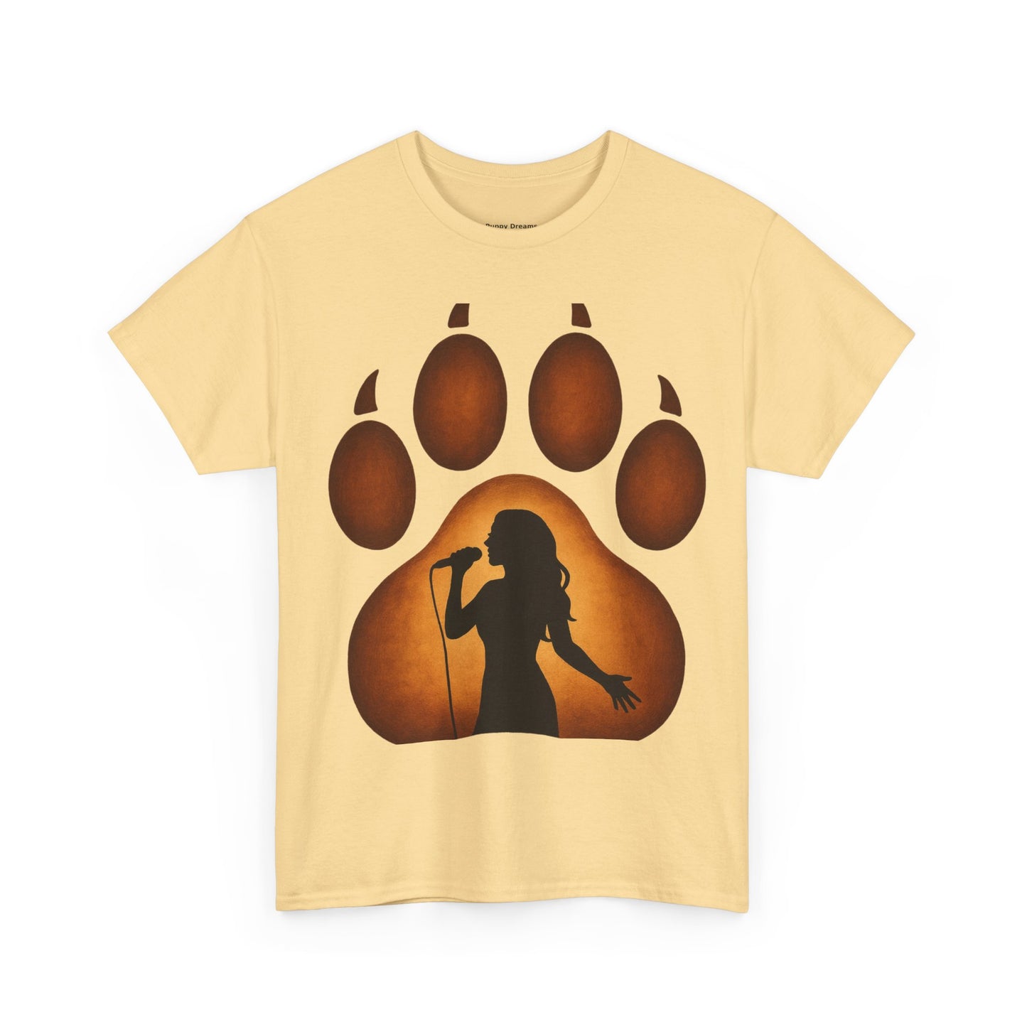 Unisex Cotton T-Shirt with Bear Paw Design - Ideal for Nature Lovers, Gift for Music Fans, Casual Wear, Eco-Friendly Apparel