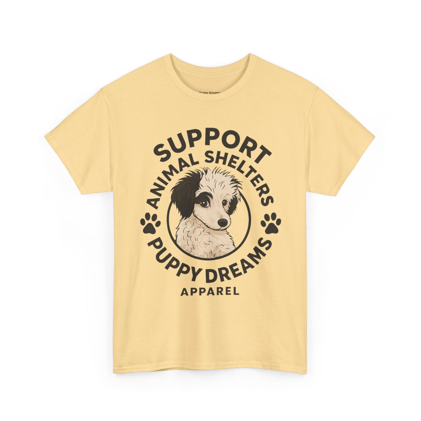 Unisex Cotton Animal Shelter Support Tee, Dog Lover Gift, Pet Adoption Awareness Shirt, Comfy Casual Wear, Puppy Dreams Apparel