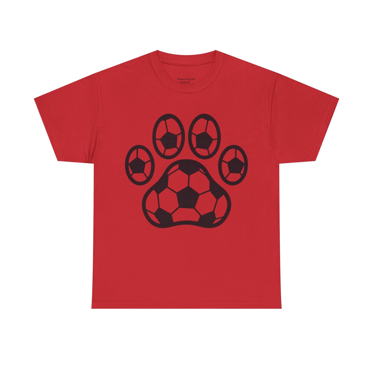 Soccer Paw Print T-Shirt - Pet Lover Gift, Unisex Tee, Football Shirt, Animal Lover Apparel, Sports Fan Gift