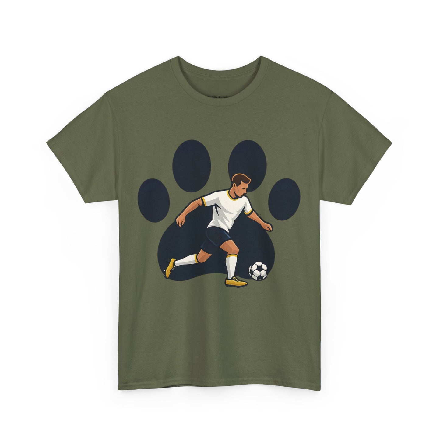 Soccer Paw Print Tee - Perfect for Soccer Lovers, Pet Owners, Sports Events, Birthdays, and Casual Wear