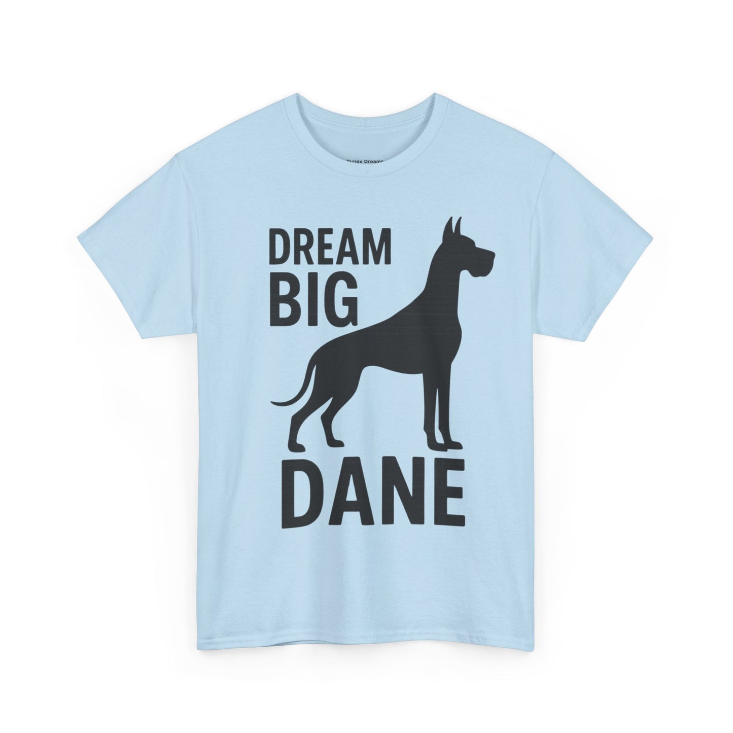 Dream Big Dane Unisex Heavy Cotton Tee, Great Dane Dog Lover Shirt, Pet Gift, Casual Wear, Dog Owner Tee, Animal Lover Apparel