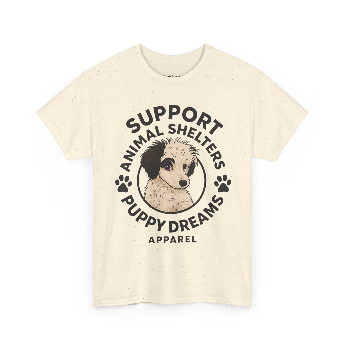 Unisex Cotton Animal Shelter Support Tee, Dog Lover Gift, Pet Adoption Awareness Shirt, Comfy Casual Wear, Puppy Dreams Apparel
