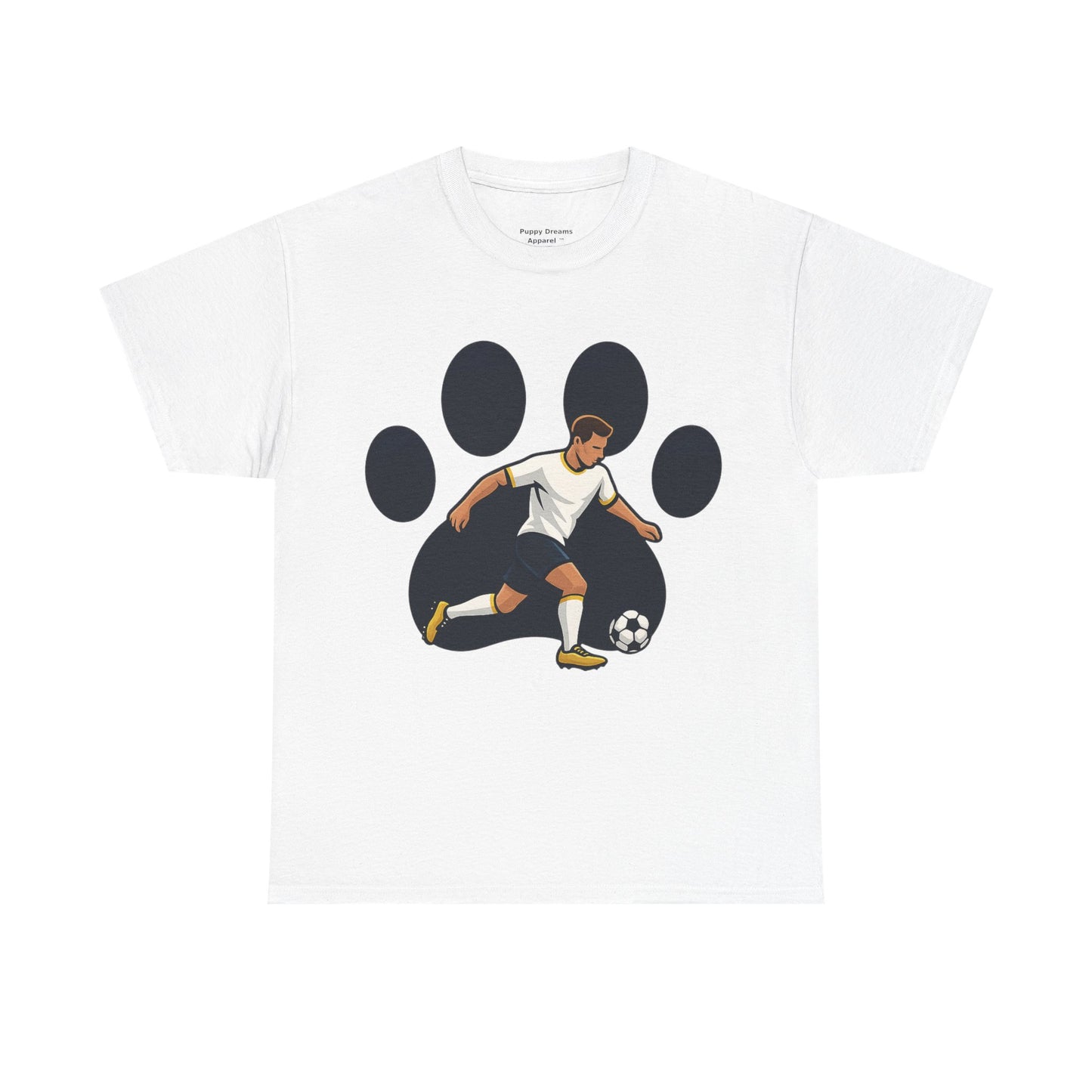Soccer Paw Print Tee - Perfect for Soccer Lovers, Pet Owners, Sports Events, Birthdays, and Casual Wear