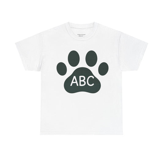 Customizable Pet Paw Print Tee, Cute Pet Lover Shirt, Unisex Cotton T-Shirt, Gift for Dog Owners, Animal Lover Apparel
