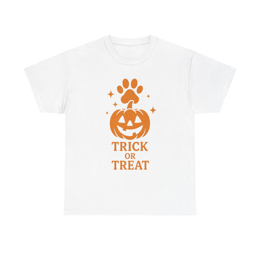 Halloween Pet Lovers Tee, Trick or Treat T-Shirt, Dog Costume Shirt, Fall Apparel, Cute Halloween Top, Gift for Animal Lovers