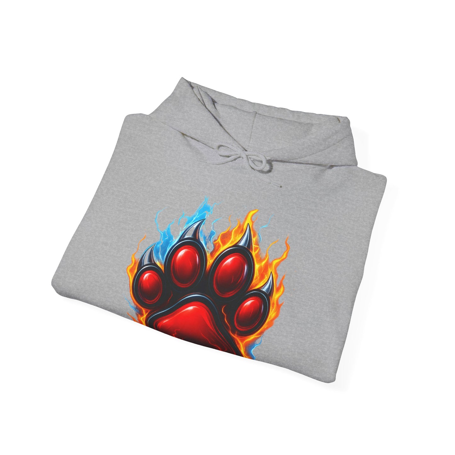 Fierce Flame Paw Print Hoodie, Cozy Sweatshirt for Animal Lovers, Perfect Gift for Pet Owners, Great for Birthdays or Holidays, Unisex