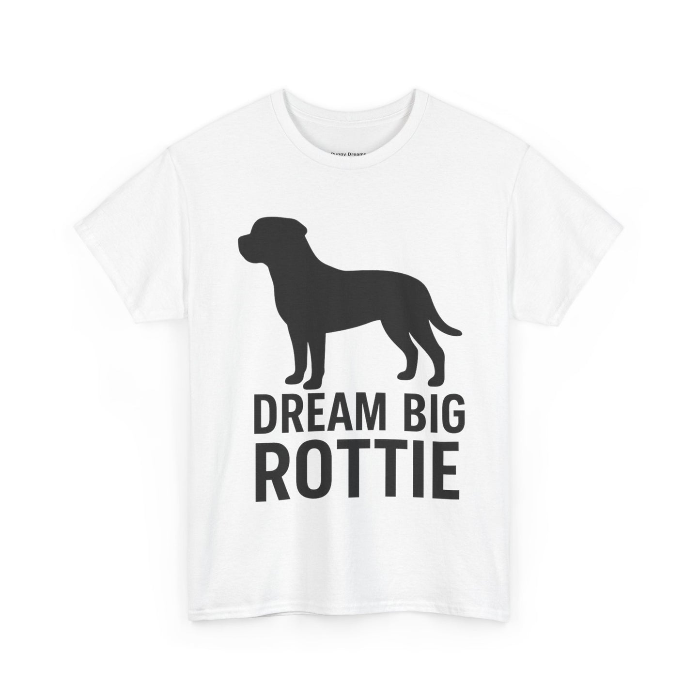 Dream Big Rottie Unisex Heavy Cotton Tee, Dog Lover Gift, Animal Rights Advocate Shirt, Casual Wear, Pet Owner Apparel