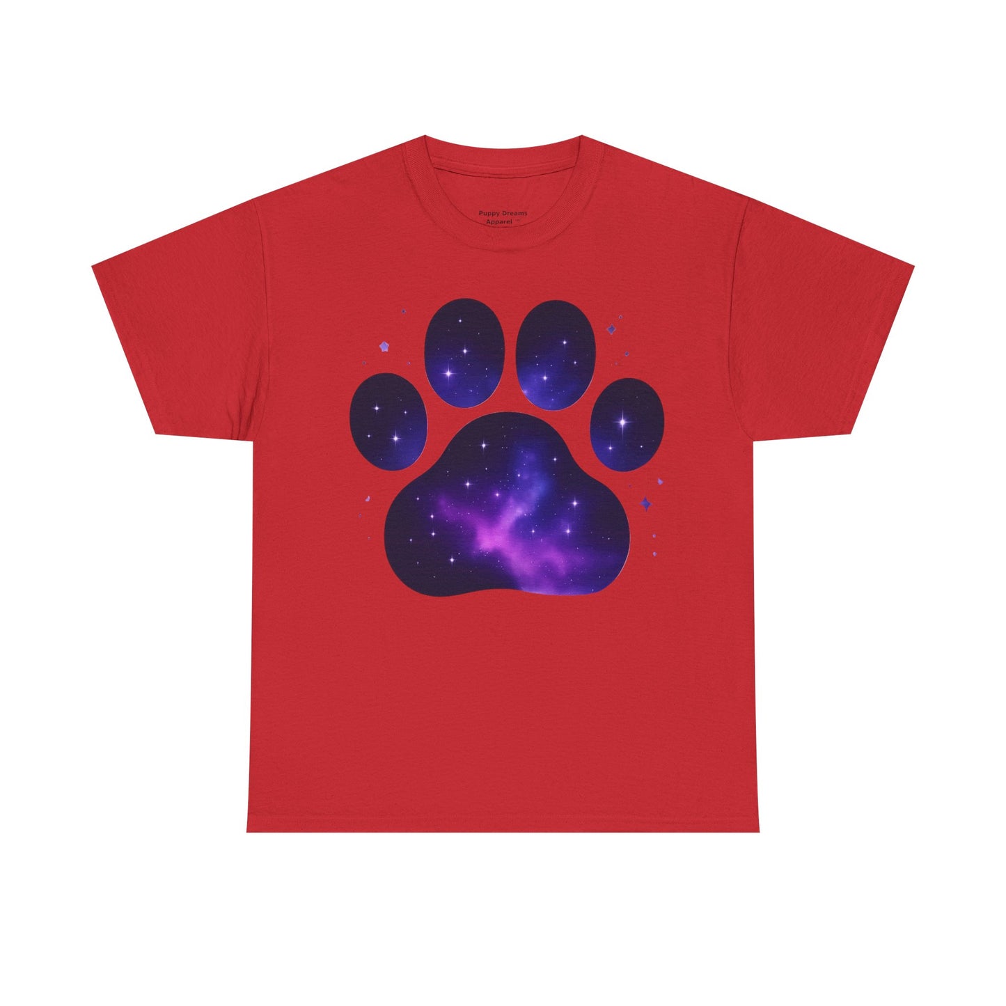 Cosmic Pet Paw Print Tee | Unisex T-Shirt for Animal Lovers, Galaxy Print, Dog & Cat Tees, Gift for Pet Owners, Space Theme Shirt