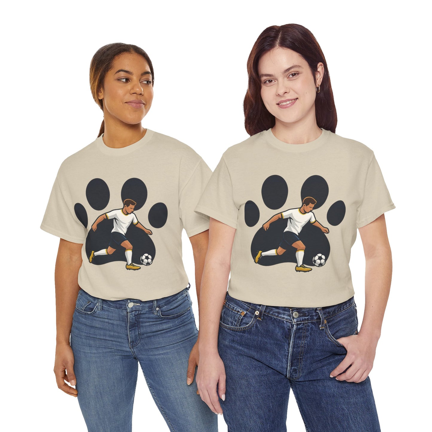 Soccer Paw Print Tee - Perfect for Soccer Lovers, Pet Owners, Sports Events, Birthdays, and Casual Wear