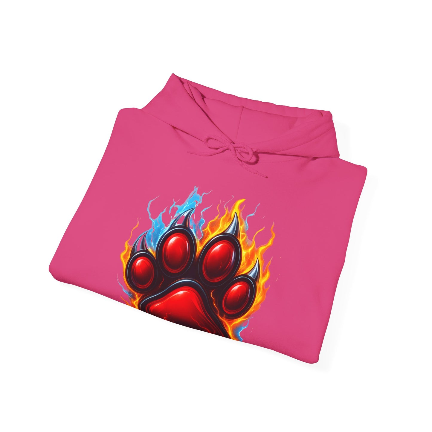 Fierce Flame Paw Print Hoodie, Cozy Sweatshirt for Animal Lovers, Perfect Gift for Pet Owners, Great for Birthdays or Holidays, Unisex