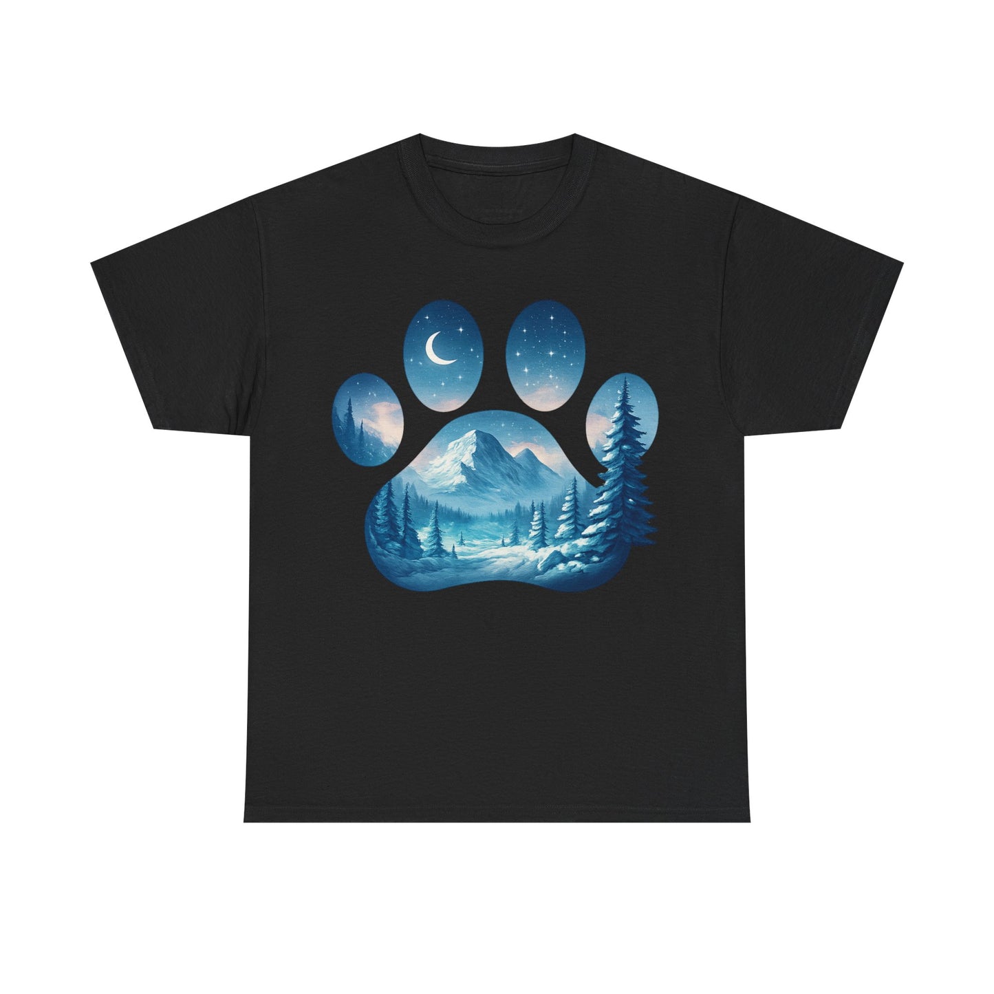 Nature-Inspired Paw Print Tee, Ideal for Pet Lovers, Perfect Gift for Birthdays, Relaxed Fit, Outdoor Adventures, Eco-Friendly
