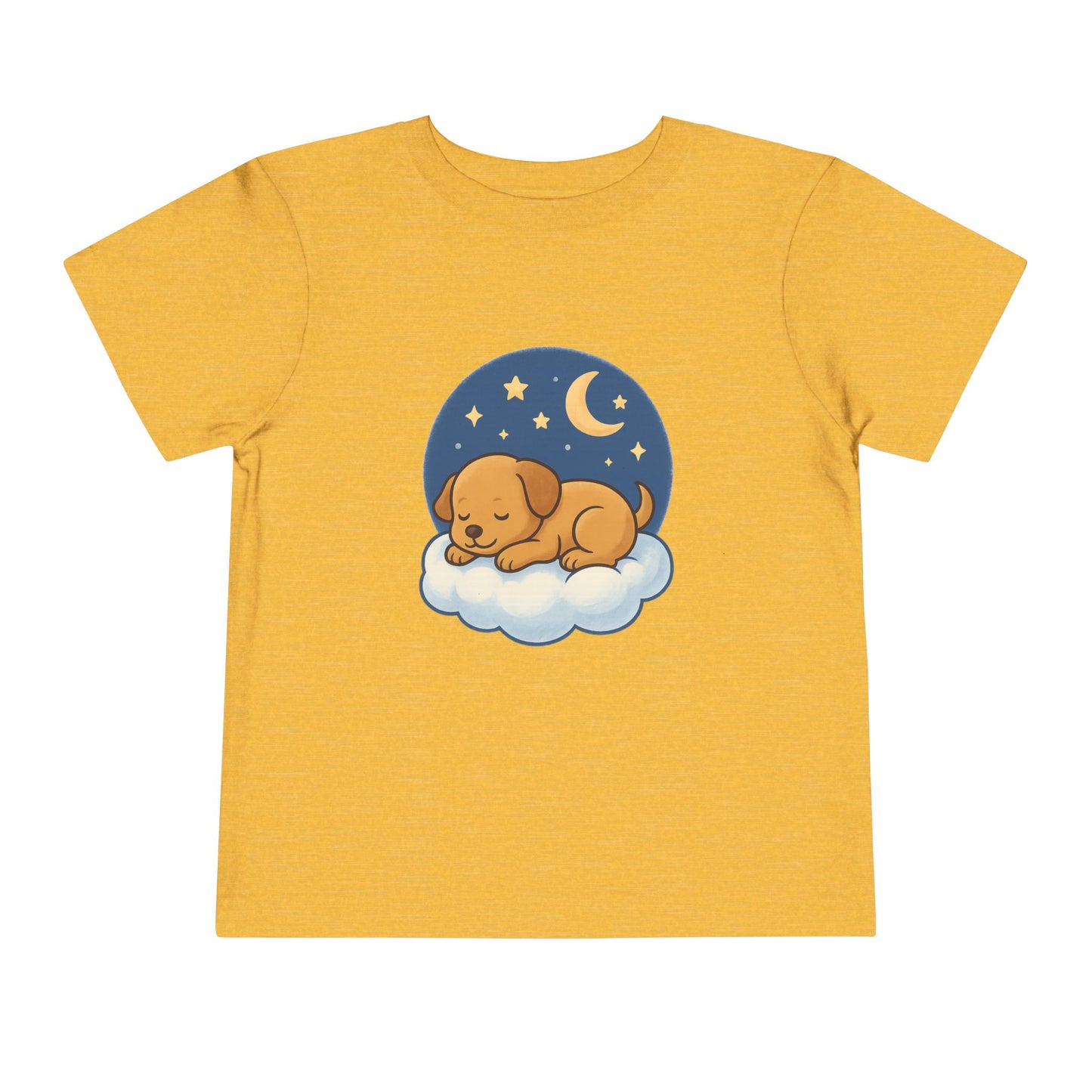 Sleepy Puppy Toddler Tee, Cute Dog Kids Shirt, Toddler Sleepwear, Baby Gift, Animal T-Shirt, Stars and Moon Design
