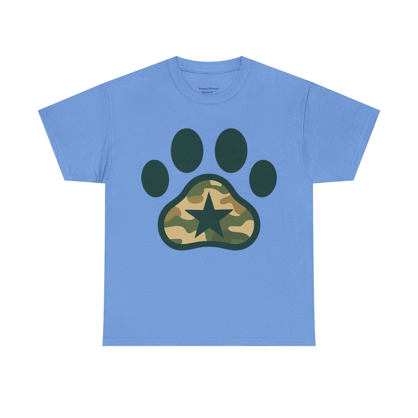 Camo Paw Print Tee, Animal Lover Shirt, Unisex Cotton T-Shirt, Pet Owner Gift, Casual Wear, Nature-Themed Apparel