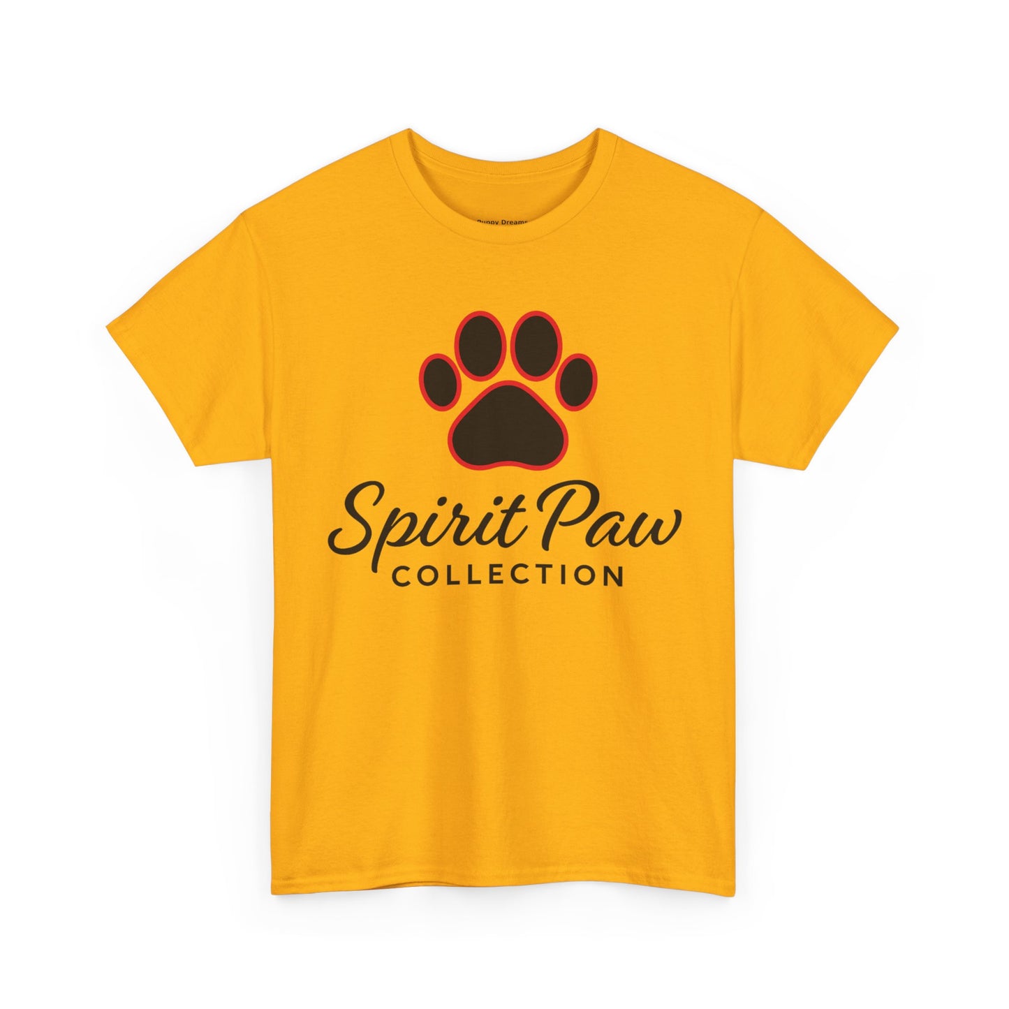 Unisex Heavy Cotton Tee with Spirit Paw Design | Pet Lover Gift, Animal Rescue Shirt, Casual Wear, Paw Print Tee, Dog Mom Apparel