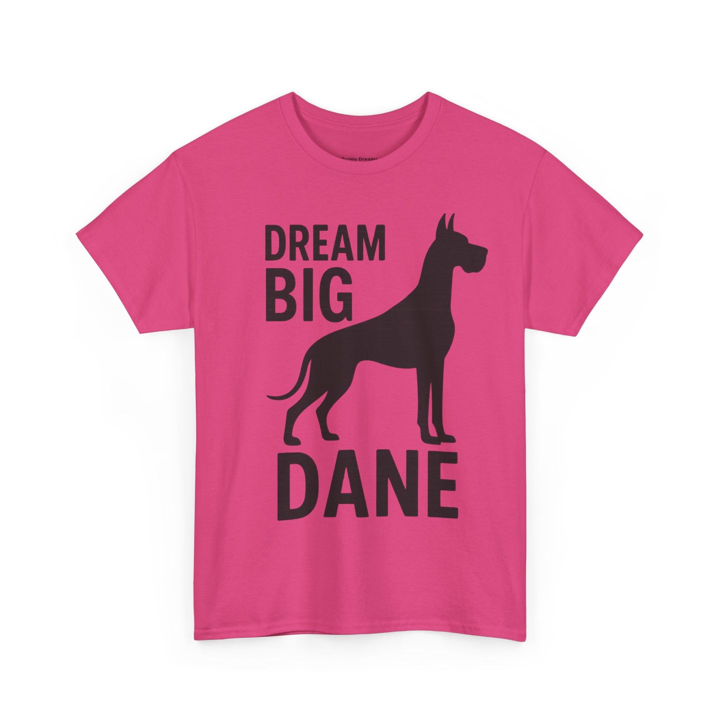 Dream Big Dane Unisex Heavy Cotton Tee, Great Dane Dog Lover Shirt, Pet Gift, Casual Wear, Dog Owner Tee, Animal Lover Apparel