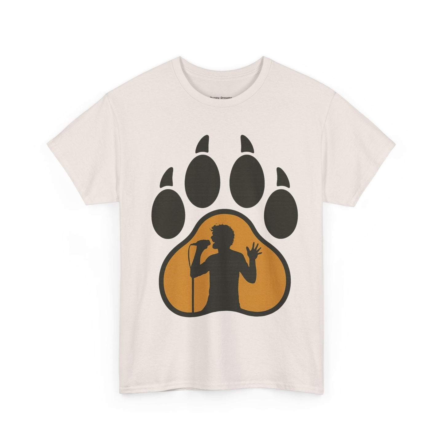 Rockin' Paw Print Tee - Unisex Cotton Shirt for Animal Lovers, Music Fans, Gifts, Concerts, Hipster Style