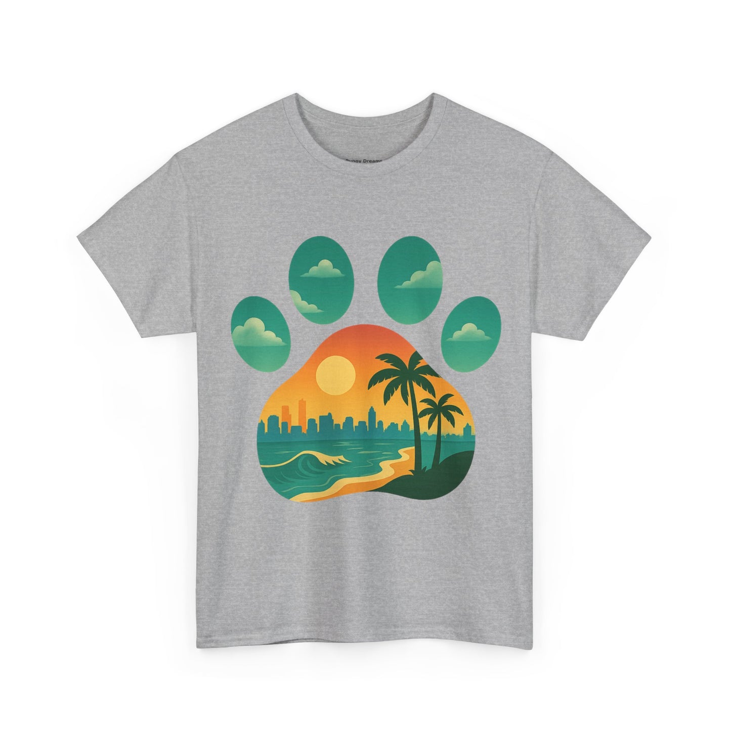 T-Shirt with Palm Tree Sunset Design, Beach Lover Gift, Unisex Shirt, Summer Vibes Tee, Casual Wear, Nature-Inspired Fashion