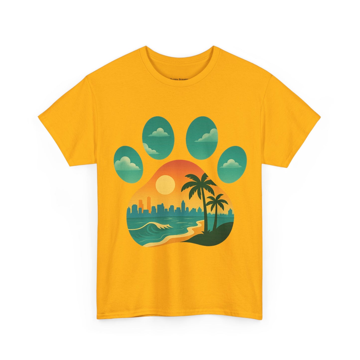 T-Shirt with Palm Tree Sunset Design, Beach Lover Gift, Unisex Shirt, Summer Vibes Tee, Casual Wear, Nature-Inspired Fashion