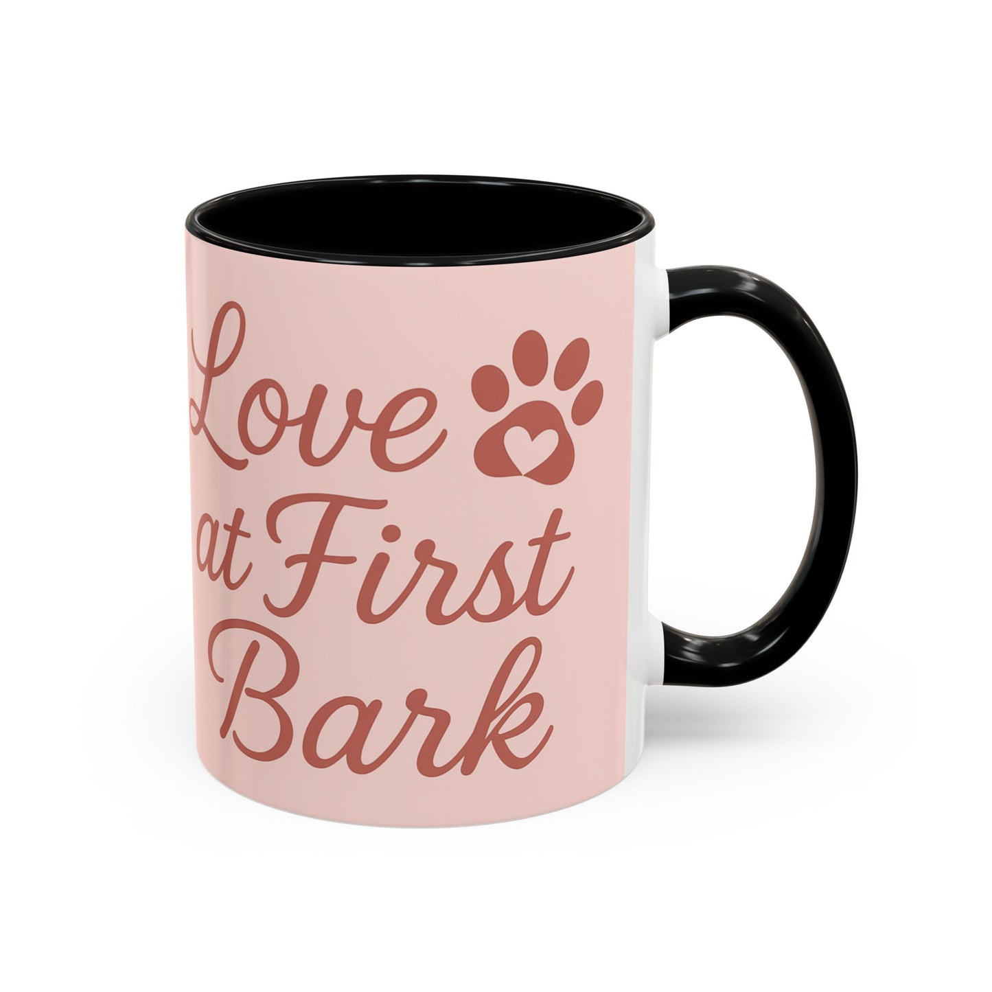 Love at First Bark Coffee Mug, Pet Lover Gift, Dog Mom Mug, Cute Dog Accessories, Animal Lover Coffee Cup