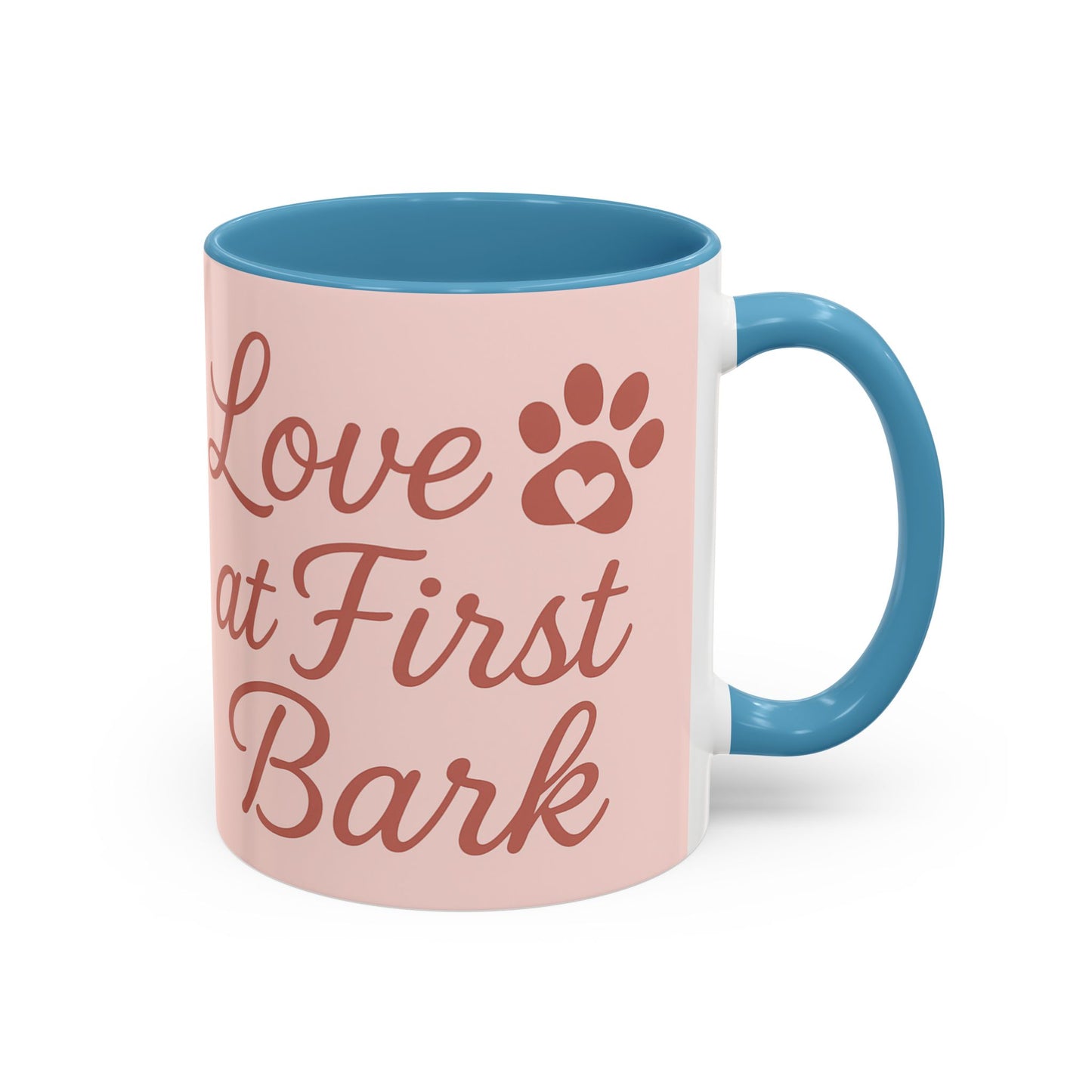 Love at First Bark Coffee Mug, Pet Lover Gift, Dog Mom Mug, Cute Dog Accessories, Animal Lover Coffee Cup