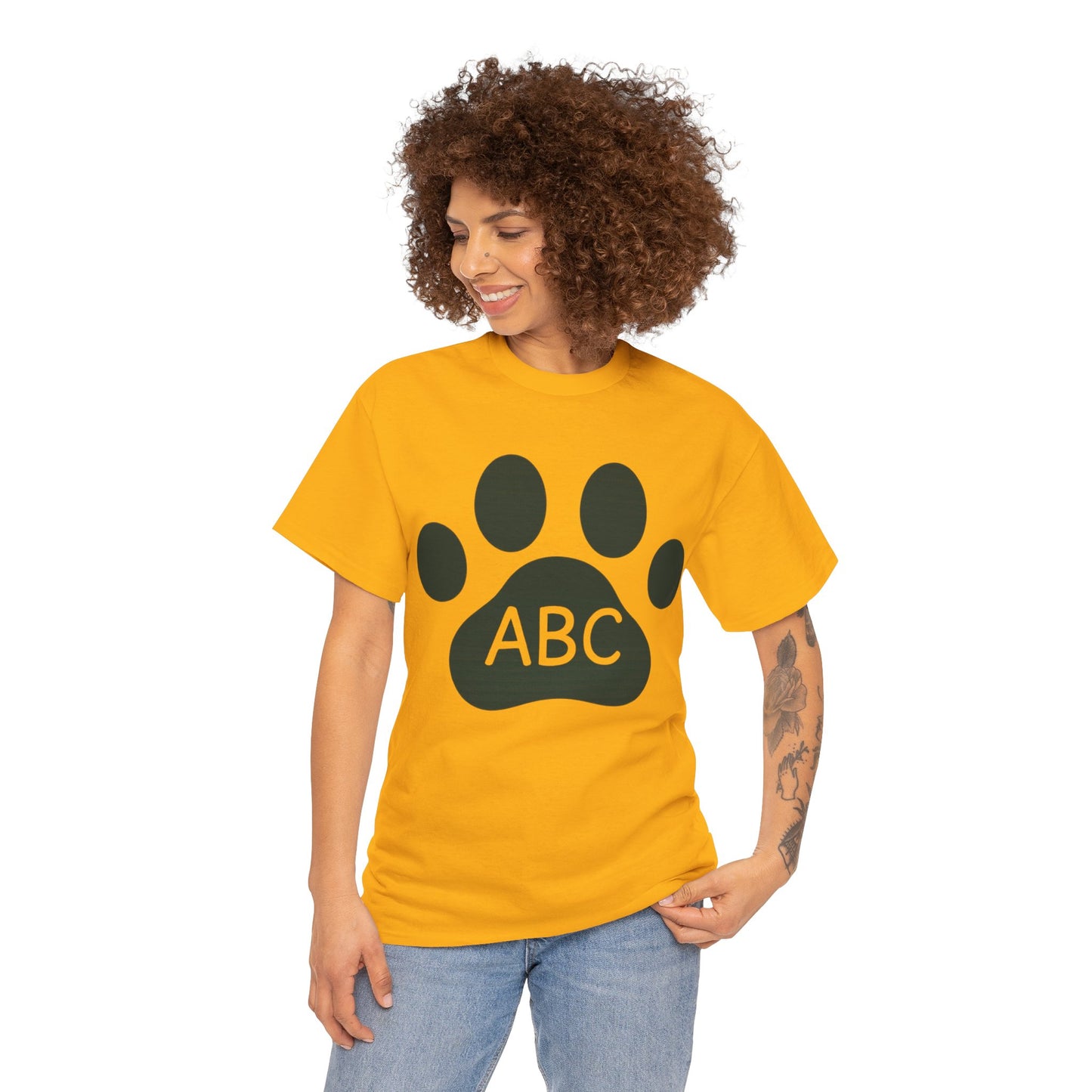 Customizable Pet Paw Print Tee, Cute Pet Lover Shirt, Unisex Cotton T-Shirt, Gift for Dog Owners, Animal Lover Apparel