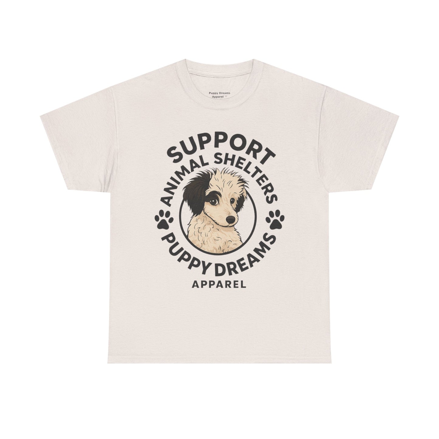 Unisex Cotton Animal Shelter Support Tee, Dog Lover Gift, Pet Adoption Awareness Shirt, Comfy Casual Wear, Puppy Dreams Apparel
