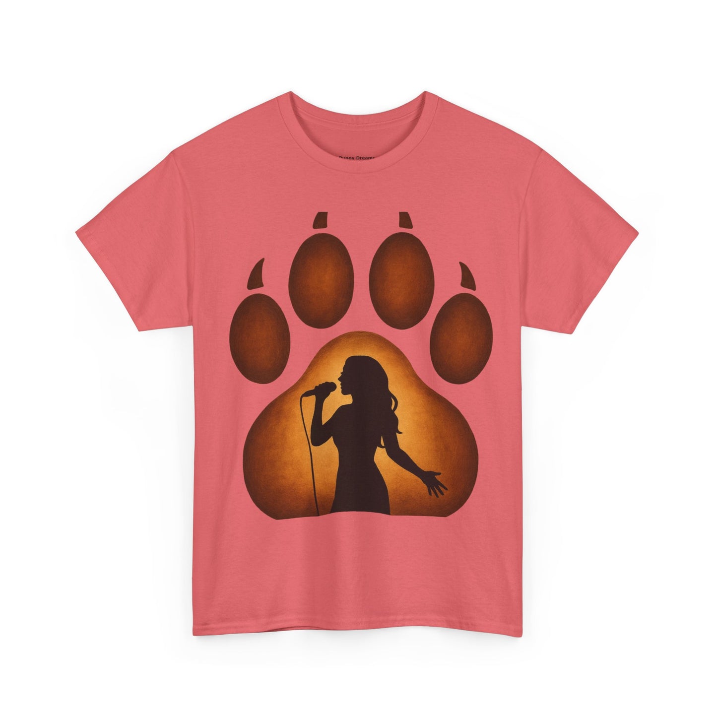 Unisex Cotton T-Shirt with Bear Paw Design - Ideal for Nature Lovers, Gift for Music Fans, Casual Wear, Eco-Friendly Apparel