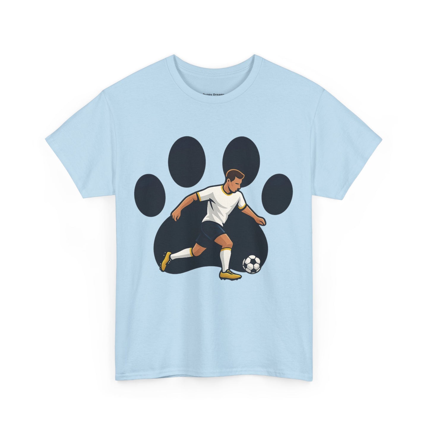 Soccer Paw Print Tee - Perfect for Soccer Lovers, Pet Owners, Sports Events, Birthdays, and Casual Wear