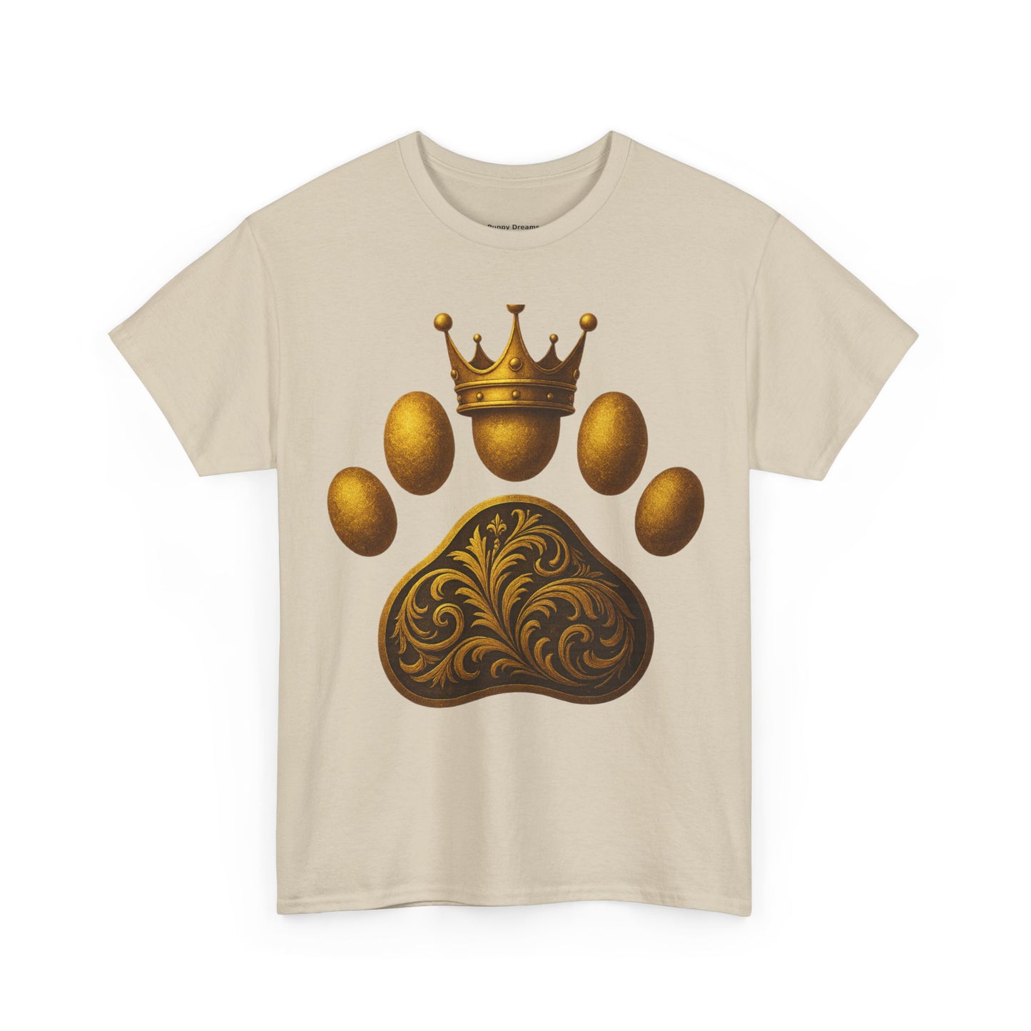 Crown Paw Print Tee, Dog Lover Shirt, Animal Royalty Fashion, Pet Gift, Casual Wear, Birthday Gift, Unisex Cotton T-Shirt