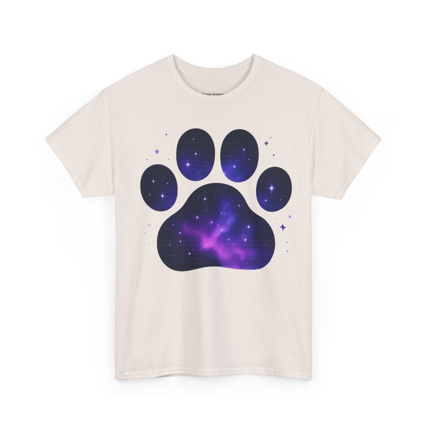 Cosmic Pet Paw Print Tee | Unisex T-Shirt for Animal Lovers, Galaxy Print, Dog & Cat Tees, Gift for Pet Owners, Space Theme Shirt