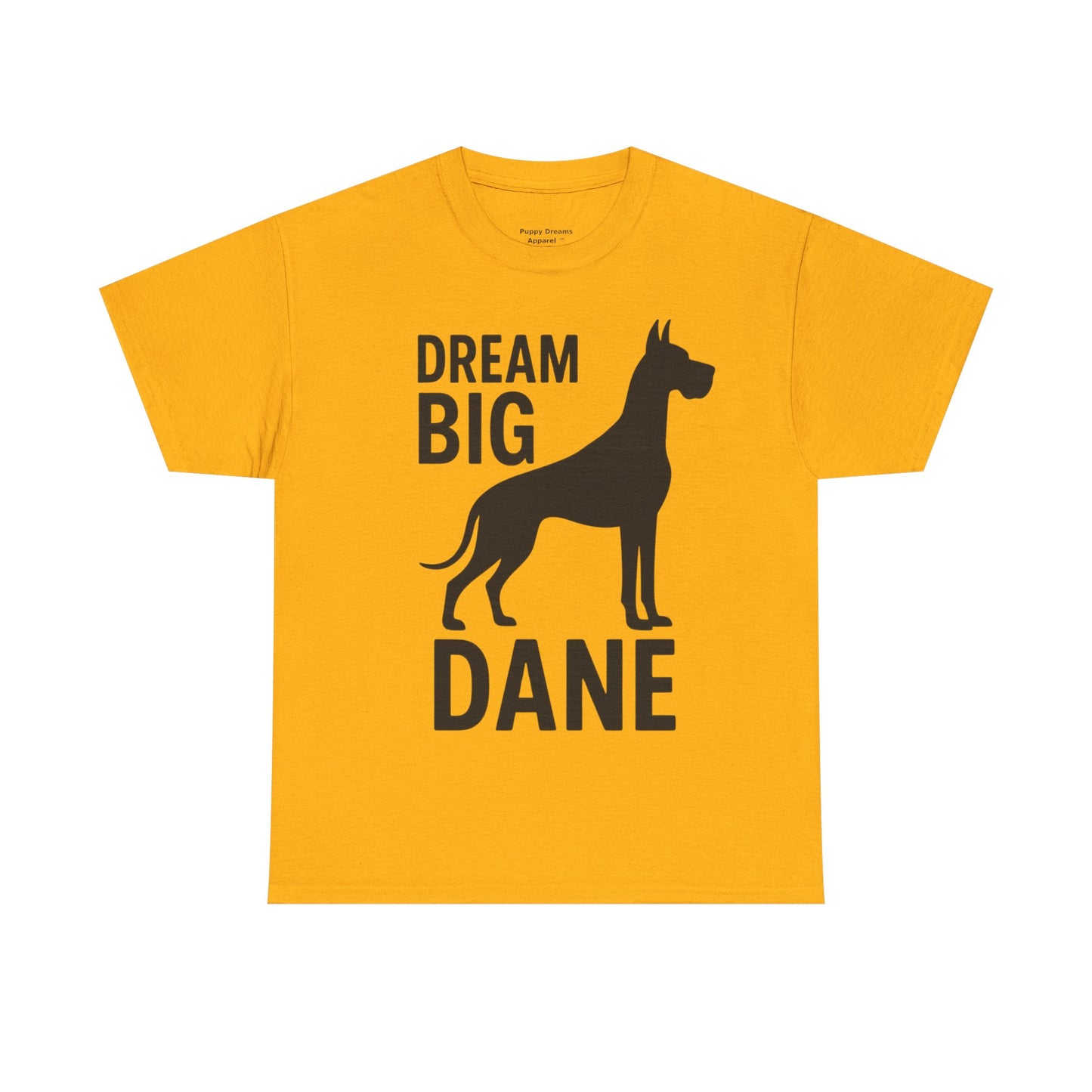 Dream Big Dane Unisex Heavy Cotton Tee, Great Dane Dog Lover Shirt, Pet Gift, Casual Wear, Dog Owner Tee, Animal Lover Apparel