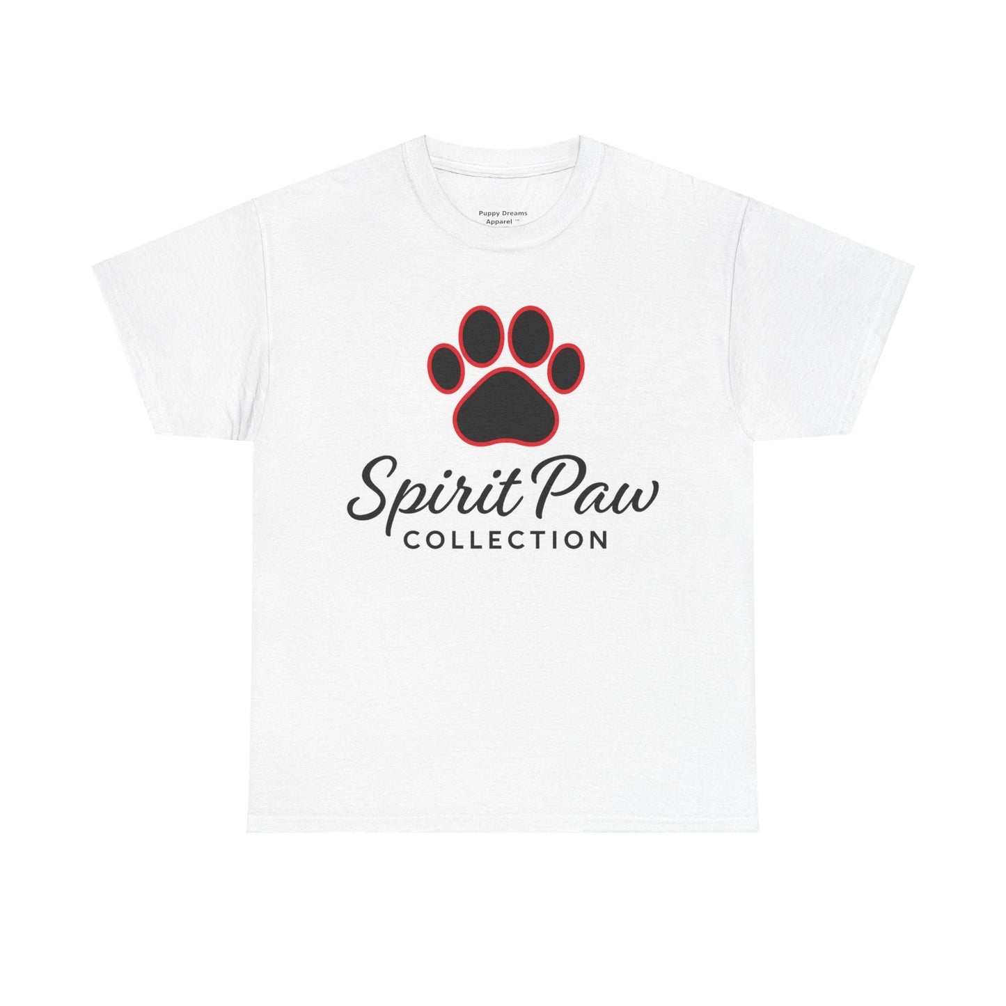Unisex Heavy Cotton Tee with Spirit Paw Design | Pet Lover Gift, Animal Rescue Shirt, Casual Wear, Paw Print Tee, Dog Mom Apparel