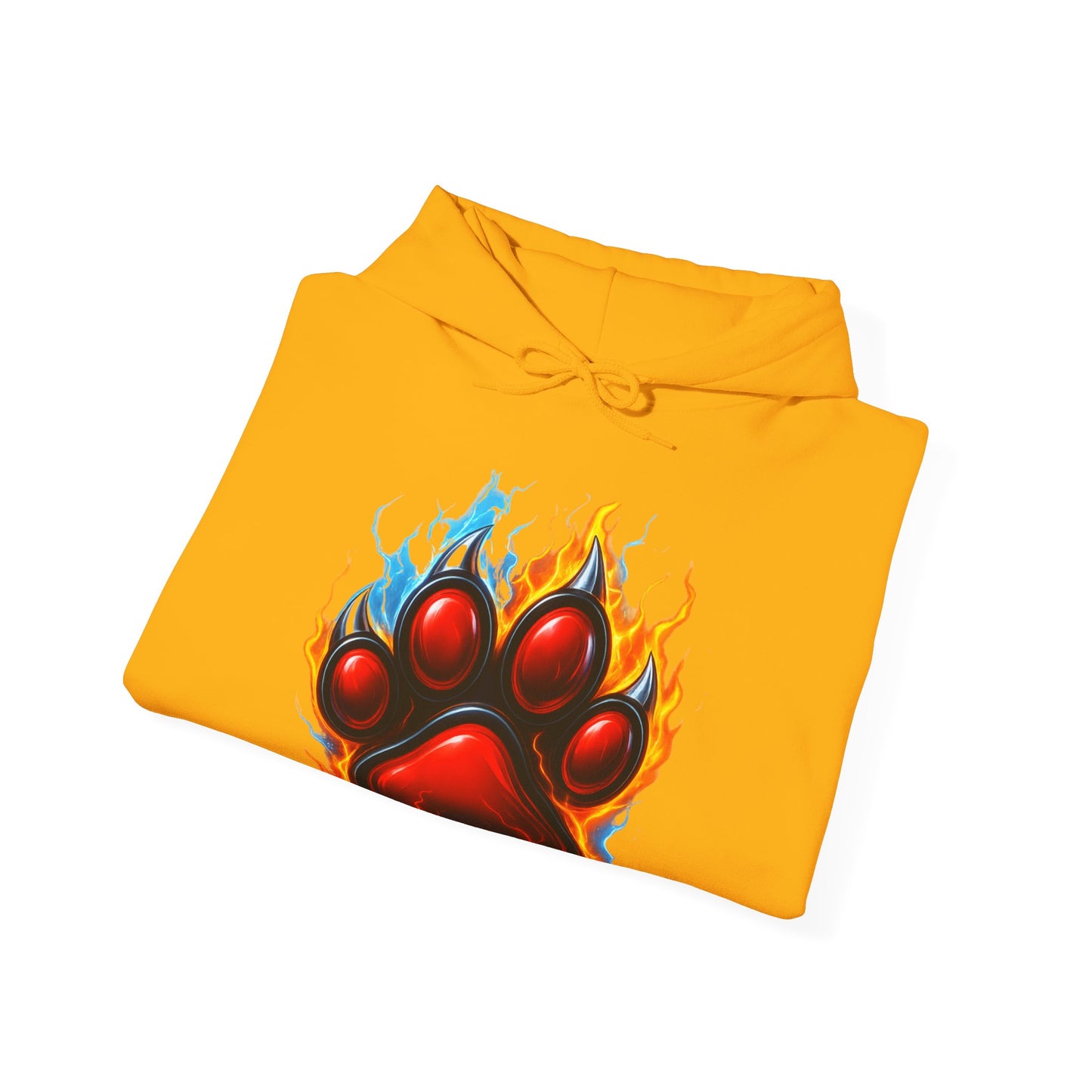Fierce Flame Paw Print Hoodie, Cozy Sweatshirt for Animal Lovers, Perfect Gift for Pet Owners, Great for Birthdays or Holidays, Unisex