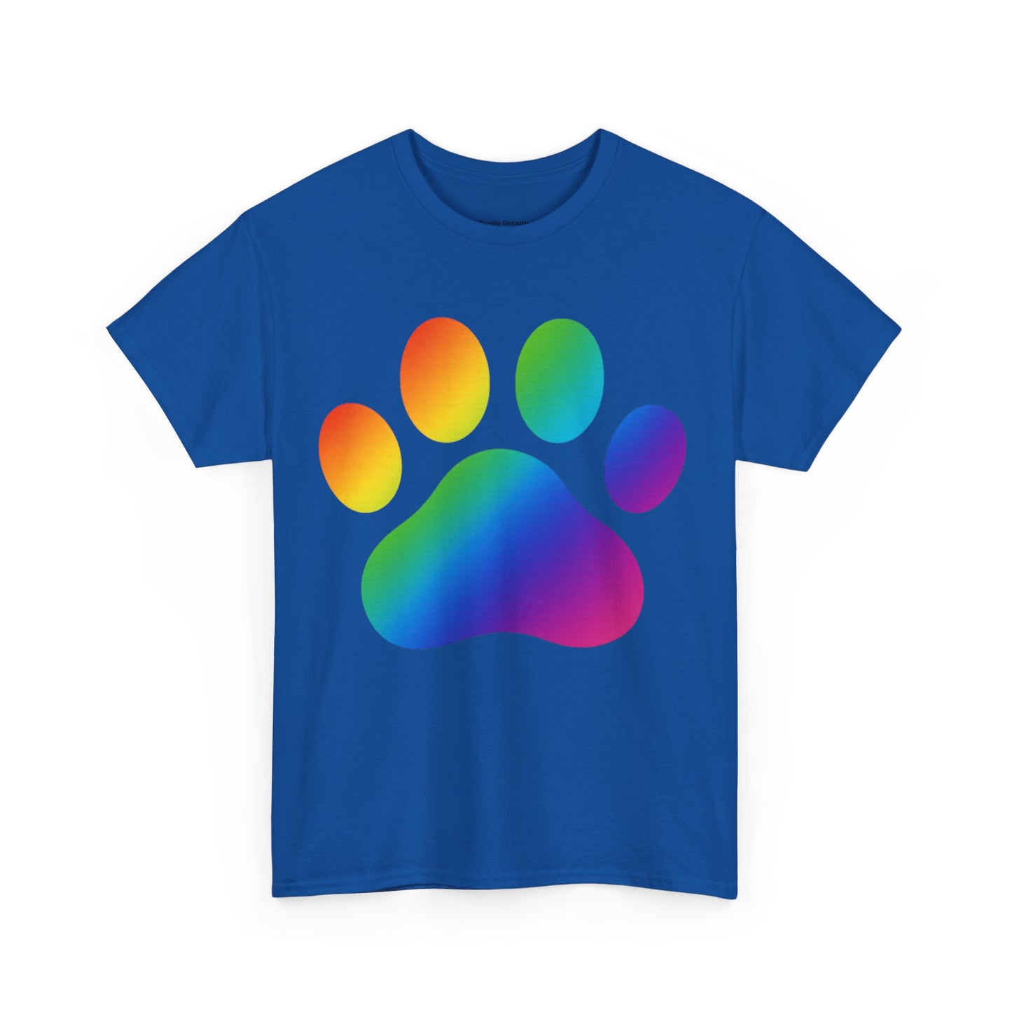Pride Paw Print Unisex Heavy Cotton Tee | Perfect for Animal Lovers, LGBTQ+ Events, Dog Lovers, Casual Wear, Gift