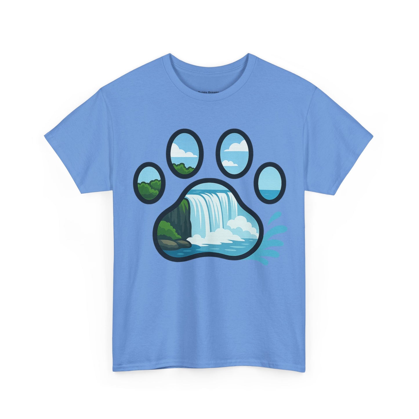 Nature-Inspired Paw Print Tee, Unisex Heavy Cotton Tee, Cute Animal Shirt, Outdoor Lover Gift, Eco-Friendly Apparel, Casual Wear