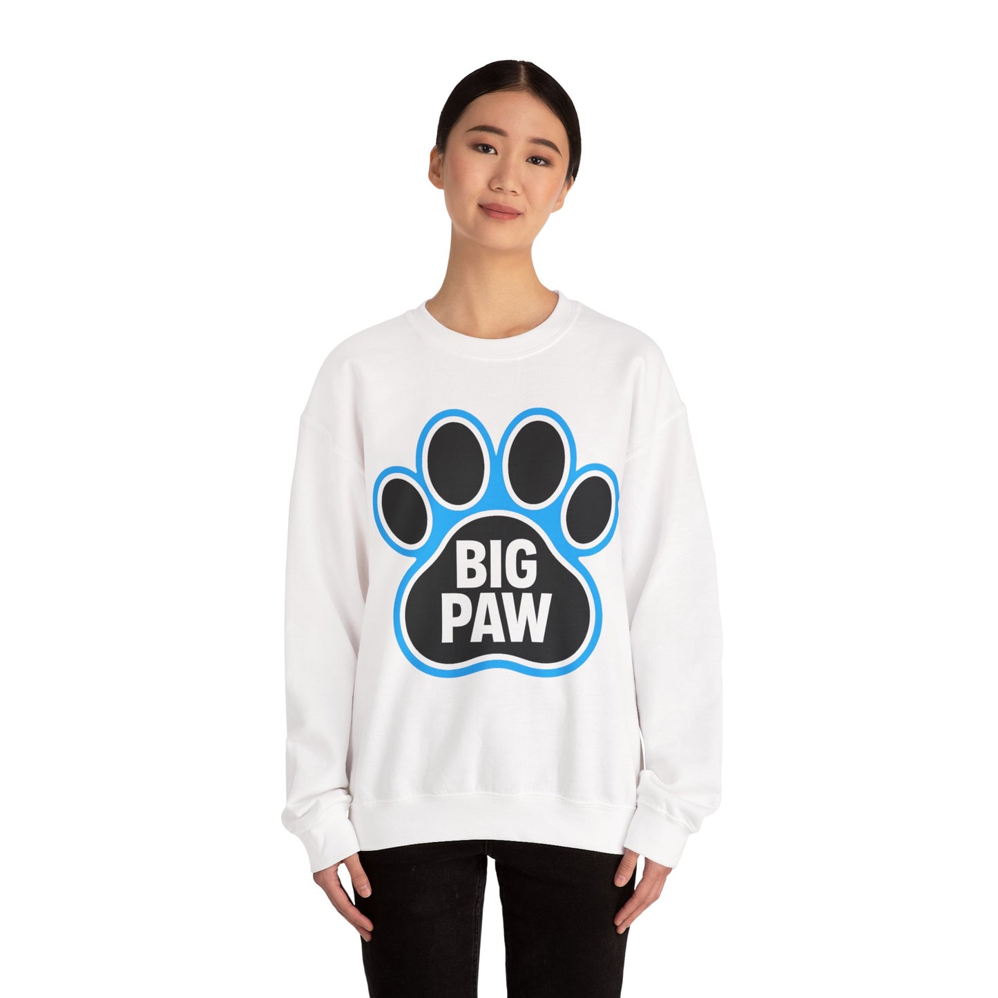 Paw Print Sweatshirt for Animal Lovers, Cozy Sweater, Pet Owner Gift, Big Paw Crewneck, Animal Rescue Fundraiser