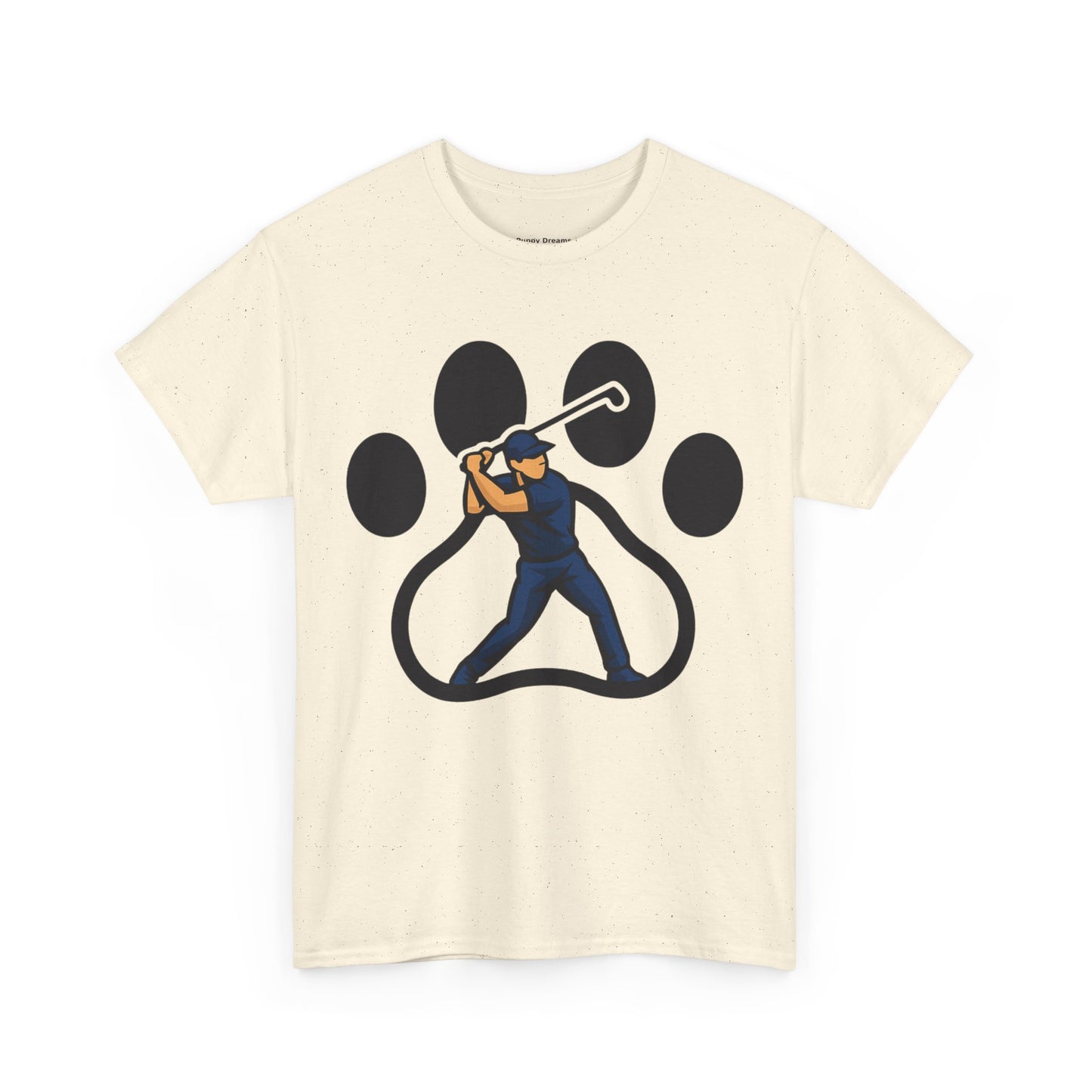 Paw Print Baseball Tee, Unisex Heavy Cotton Tee, Animal Lover Gift, Dog Dad Shirt, Casual Wear, Perfect for Birthdays, Sports Events