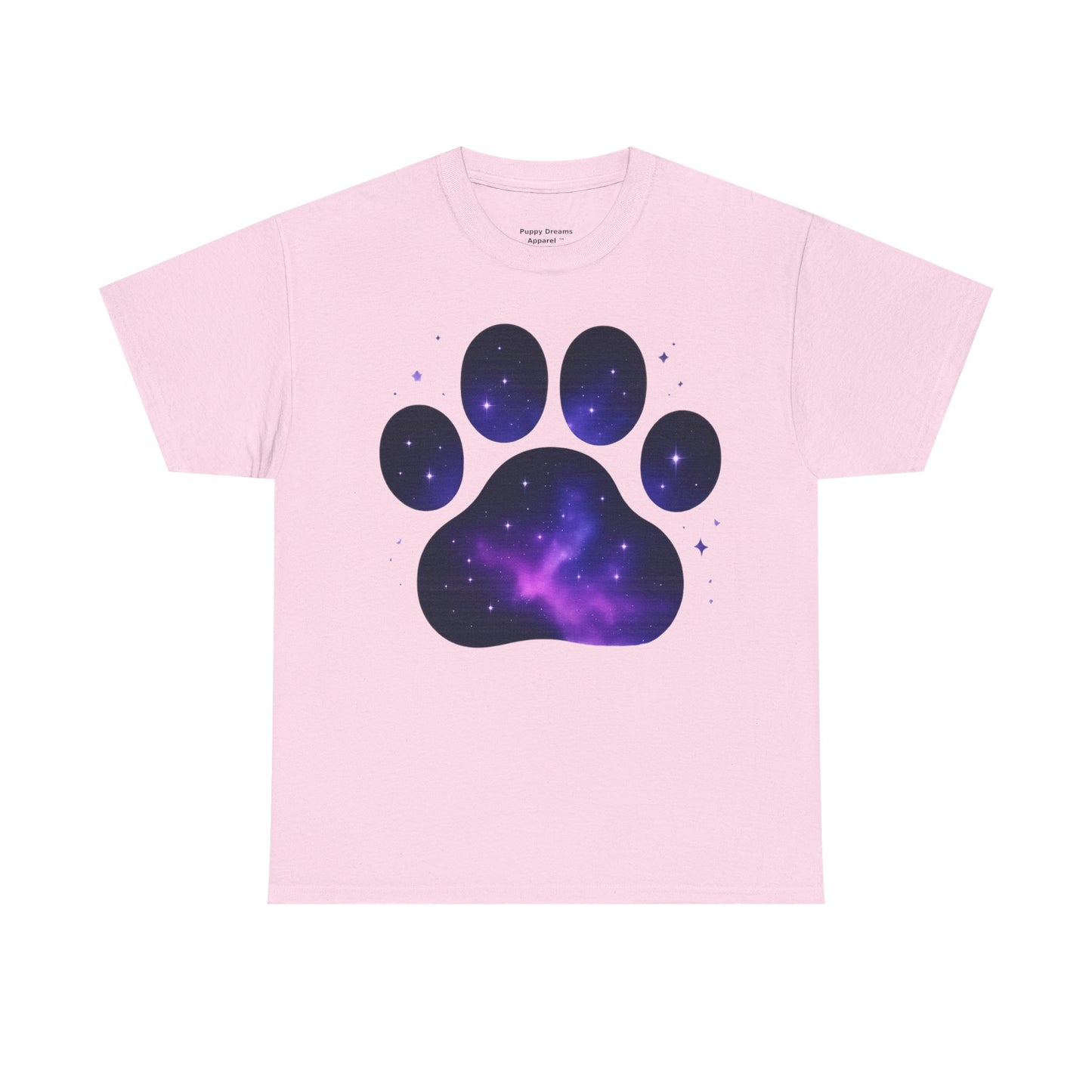Cosmic Pet Paw Print Tee | Unisex T-Shirt for Animal Lovers, Galaxy Print, Dog & Cat Tees, Gift for Pet Owners, Space Theme Shirt