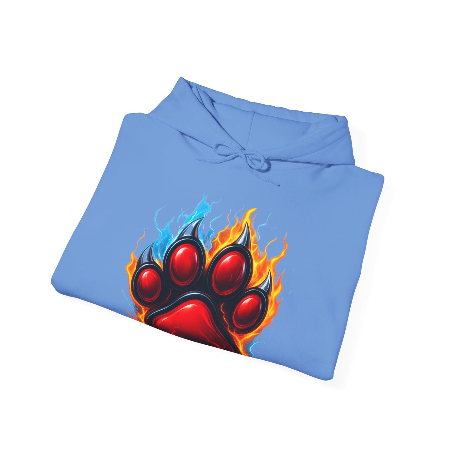 Fierce Flame Paw Print Hoodie, Cozy Sweatshirt for Animal Lovers, Perfect Gift for Pet Owners, Great for Birthdays or Holidays, Unisex