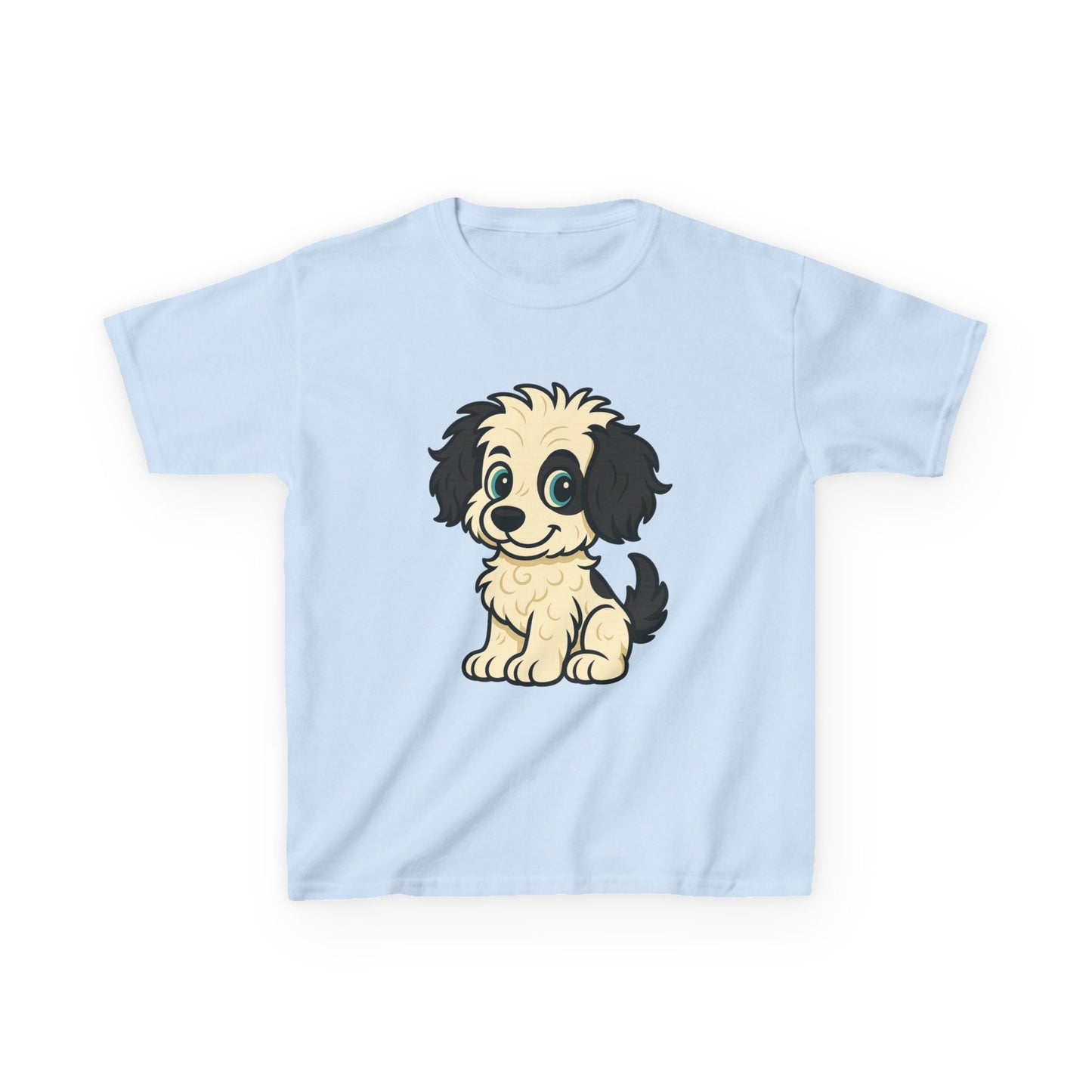 Adorable Cartoon Puppy Kids T-Shirt, Cute Dog Shirt for Animal Lovers, Birthday Gift, Pet-Themed Apparel, Fun Playtime Tee
