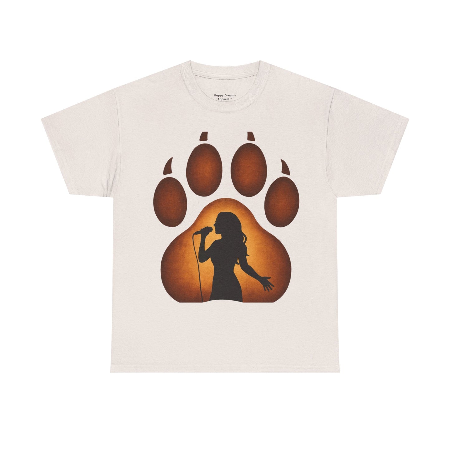 Unisex Cotton T-Shirt with Bear Paw Design - Ideal for Nature Lovers, Gift for Music Fans, Casual Wear, Eco-Friendly Apparel