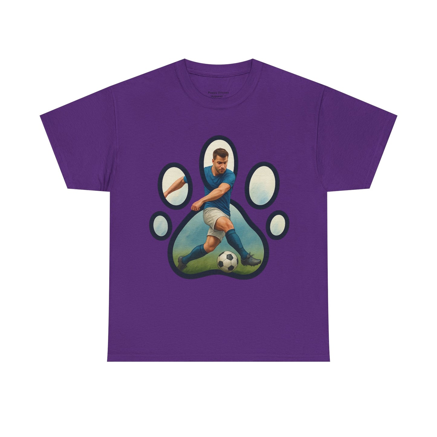 Soccer Paw Print Tee | Pet Lover Shirt, Animal Paw T-Shirt, Sports Gift, Unisex Apparel, Dog Lover Clothing